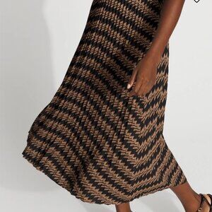 NWT WHITE HOUSE BLACK MARKET CREPE PLEATED MIDI SKIRT S